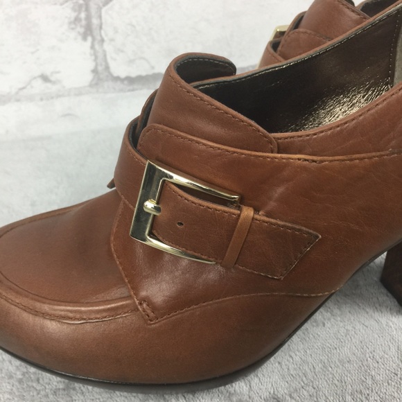 Söfft Brown Bootie Buckle and Marble Heel Size 9M - Picture 4 of 8